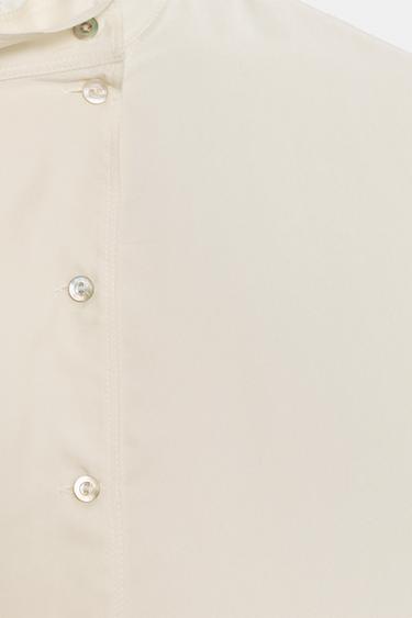 100% SILK SHIRT ZW COLLECTION - Ecru by Zara - Image 9