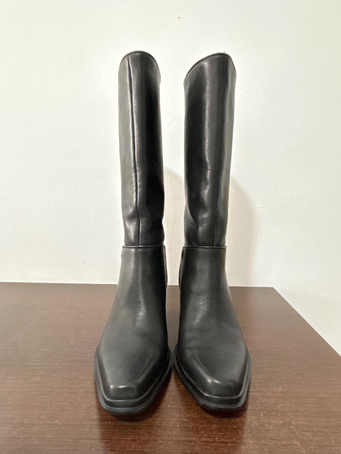 LEATHER COWBOY ANKLE BOOTS - Image 6