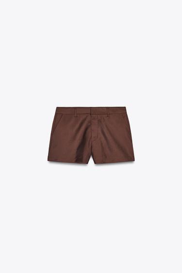 MINI BELT LOOP SHORTS - Chocolate brown by Zara
