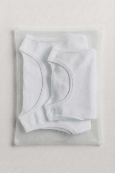 Zara TWO-PACK OF SLEEVELESS T-SHIRTS - White