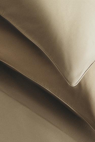 PERCALE PILLOWCASE (300 THREAD COUNT) - Dark beige by Zara - Image 6
