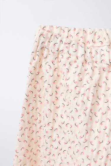 FLORAL TEXTURED JOGGERS - Ecru by Zara - Image 2