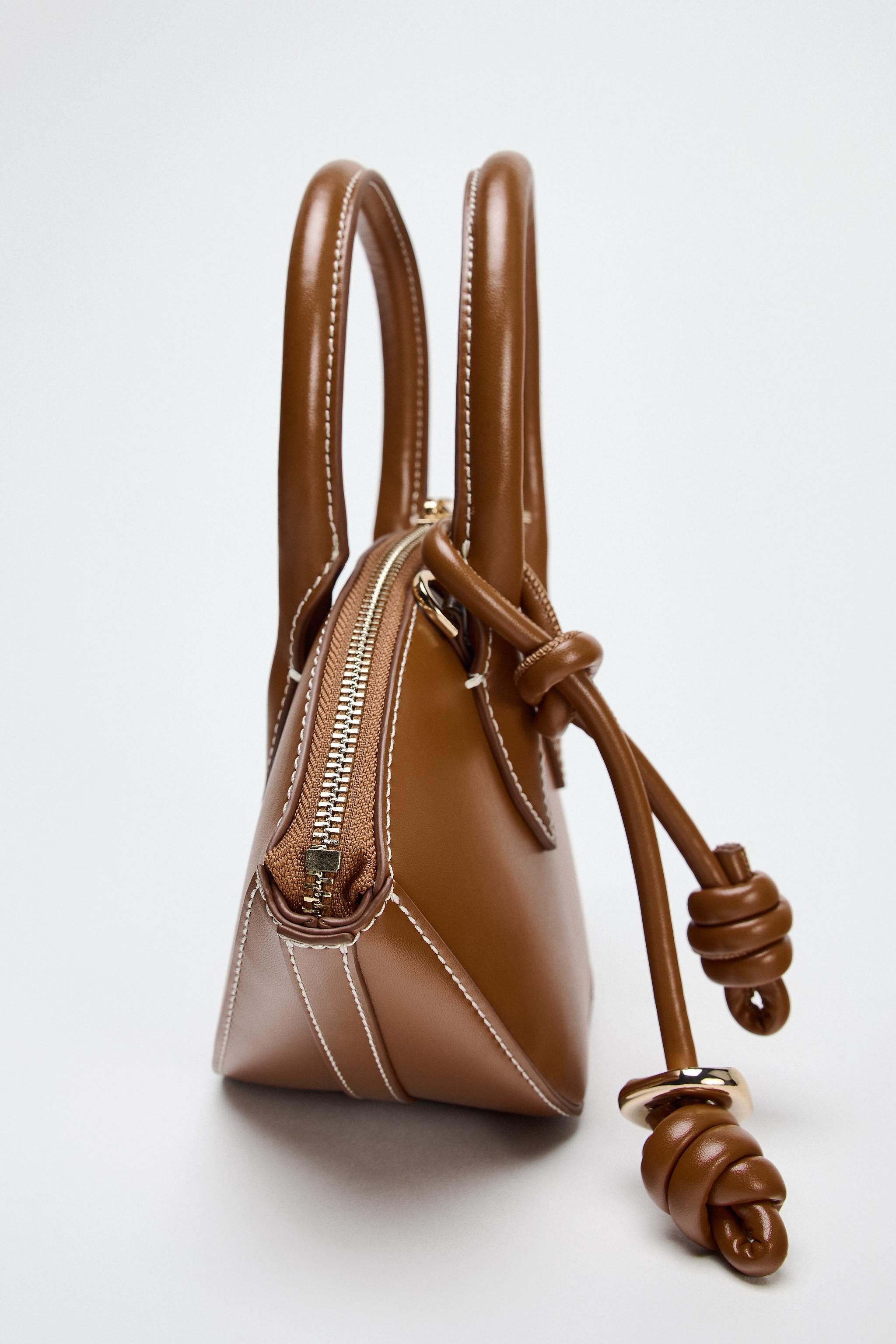 DOUBLE HANDLE CITY BAG - Brown | ZARA Australia