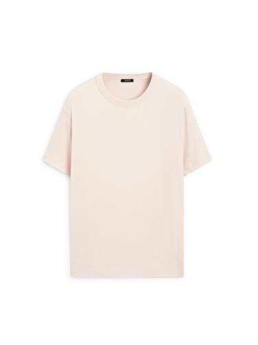 Zara 100% cotton short-sleeve T-shirt - Salmon pink