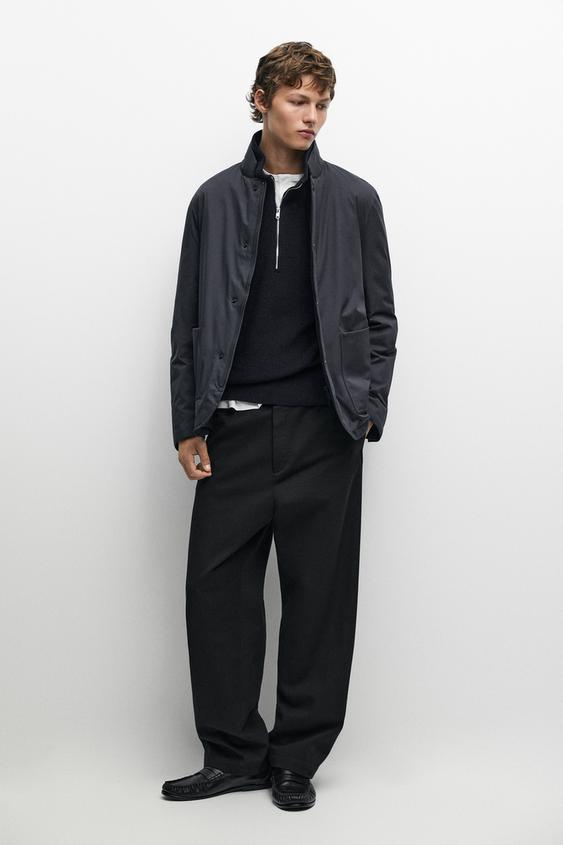 Doudoune col montant - Bleu marine / Blanc de Zara - Image 0
