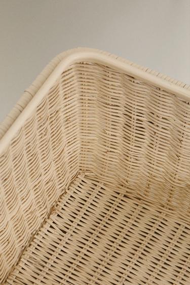 CHILDREN’S RATTAN BASKET WITH LID - Oyster-white by Zara - Image 5