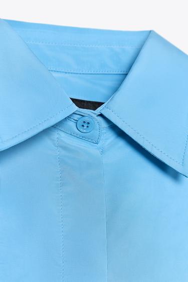 ZW COLLECTION SHORT SLEEVE SHIRT - Blue by Zara - Image 7
