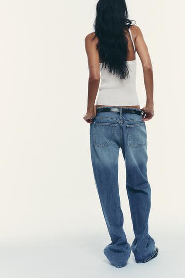 JEAN TRF À JAMBES LARGES TAILLE MOYENNE - Indigo de Zara - Image 5