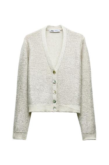 KNIT CARDIGAN WITH SEQUINS