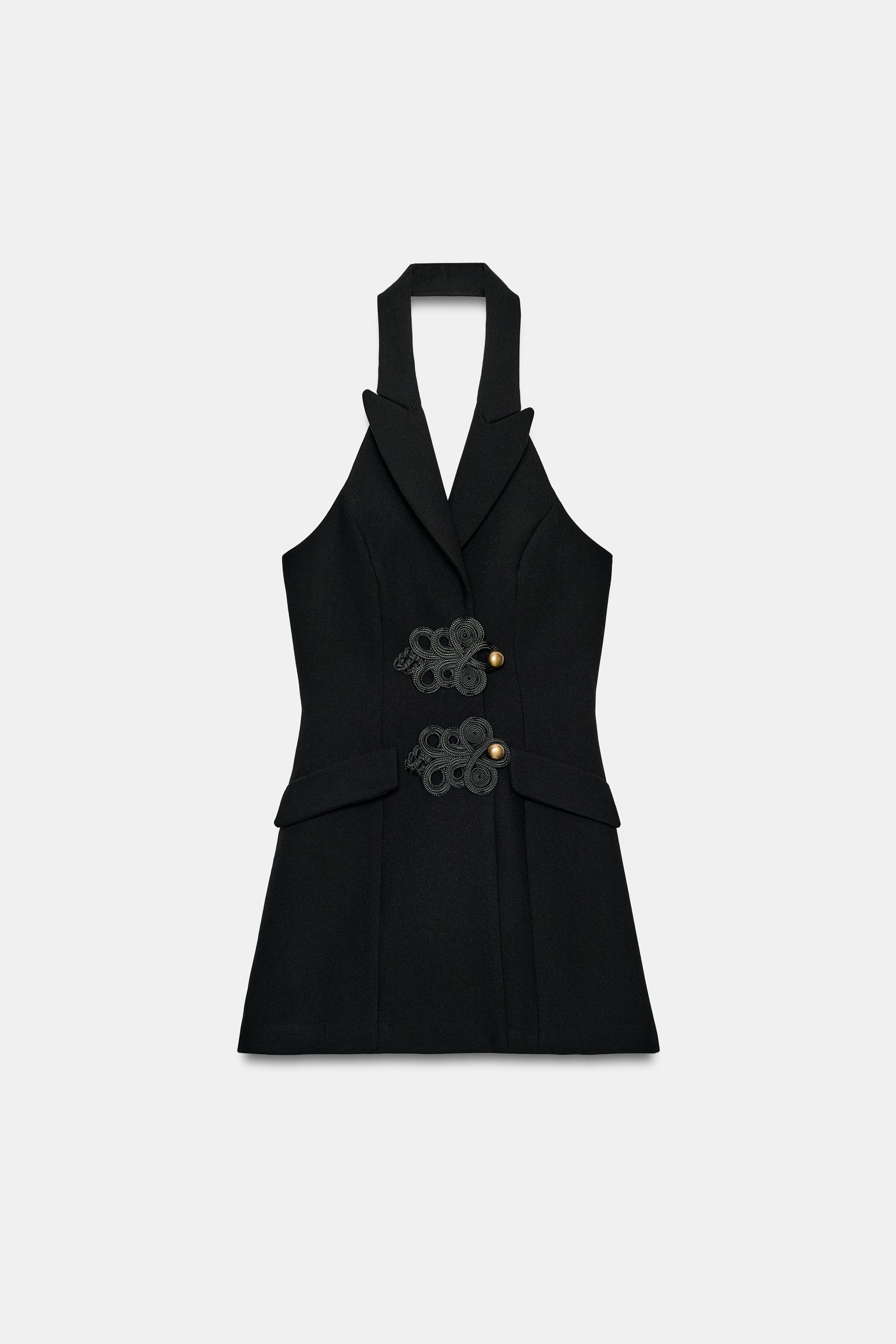 FROG FASTENING HALTER JUMPSUIT - Black | ZARA United States