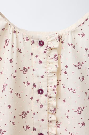 FLORAL PRINT BLOUSE - Mid-ecru by Zara - Image 2