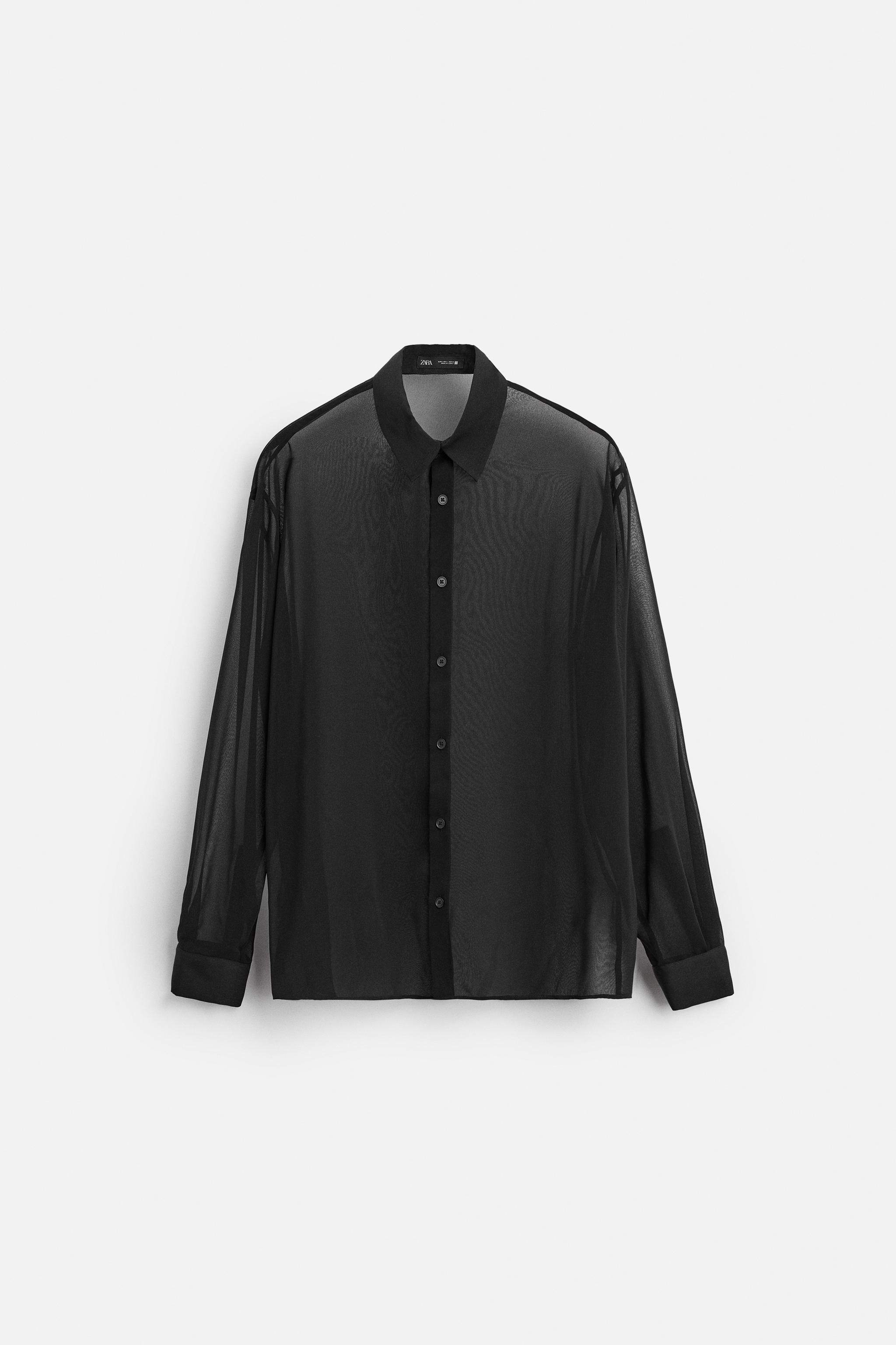 sheer shirt zara