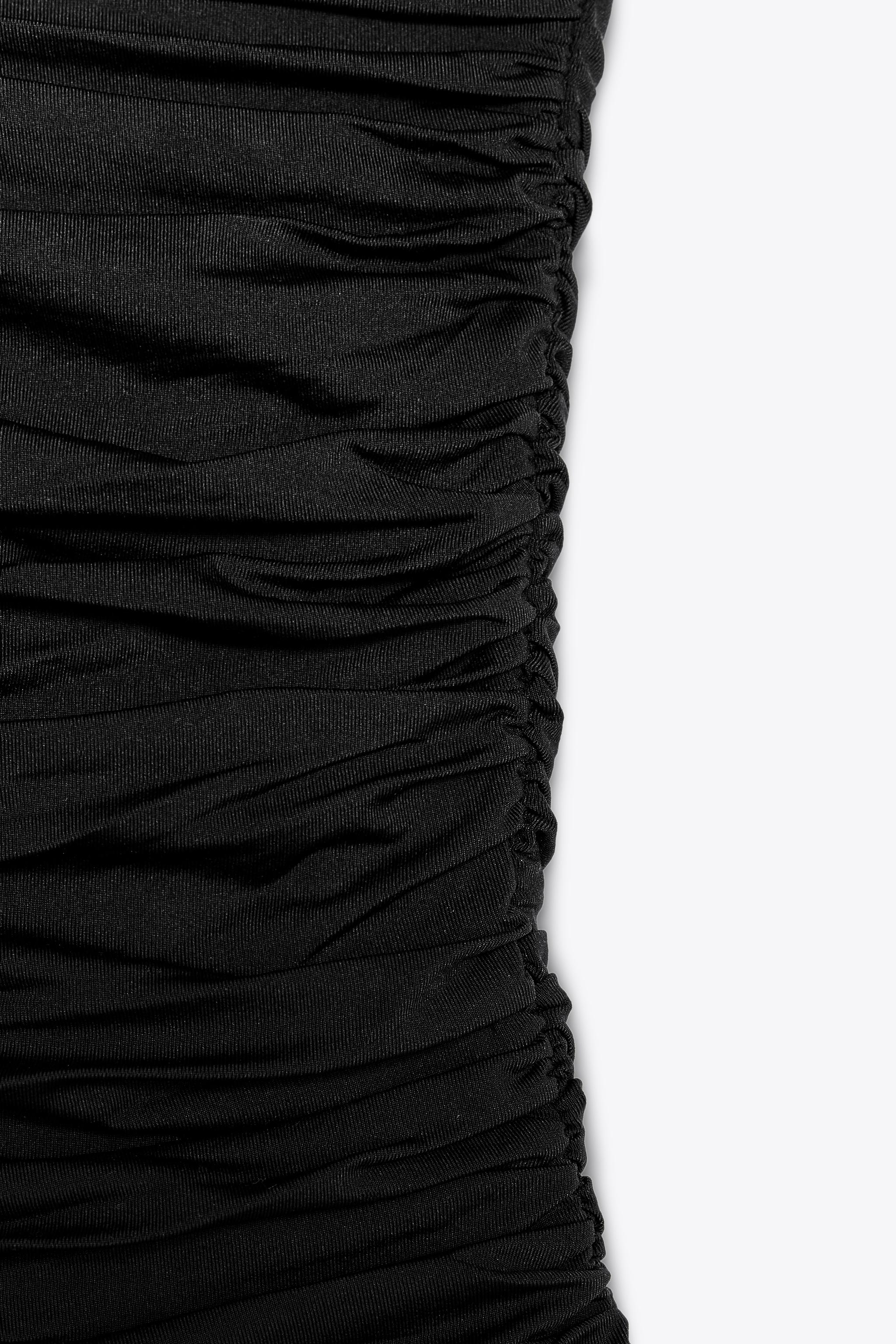 ZARA ポリアミドシャーリングバンドゥボディ 1026/302 RUCHED POLYAMIDE BANDEAU BODYSUIT - Black | ZARA United States