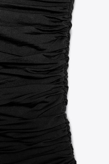 BANDEAU-BODY AUS POLYAMID MIT RAFFUNG - Schwarz von Zara