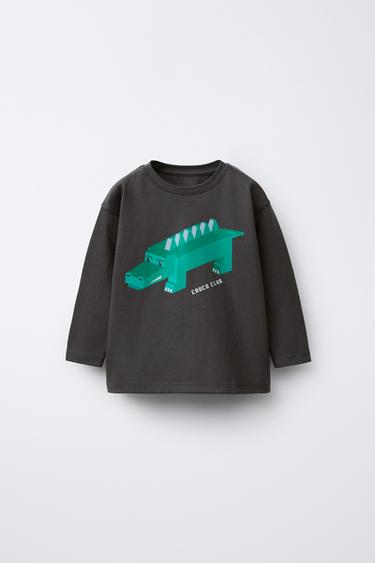 CAMISETA ESTAMPADA ANIMAL - Gris antracita de Zara