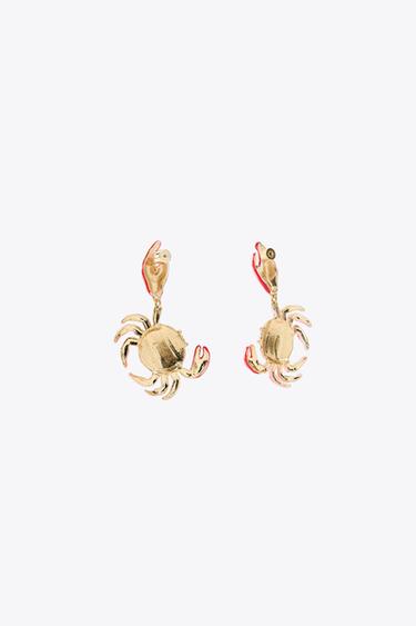 CRAB EARRINGS - Pink by Zara - Image 2
