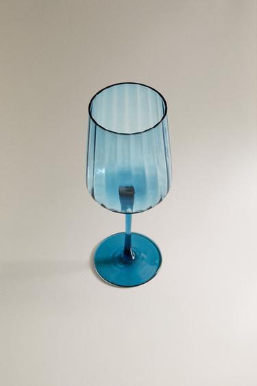 GLASS WITH LINES - Blue by Zara - Image 1