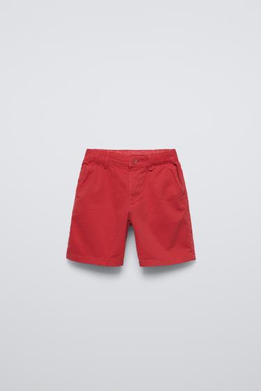 BERMUDA CHINO LISA - Vermelho da Zara