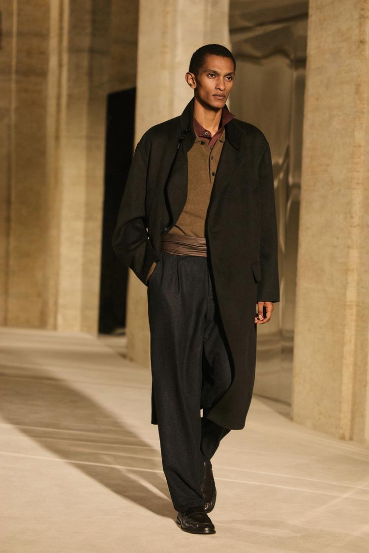 Long wool coat with pockets - LIMITED EDITION — Dark brown