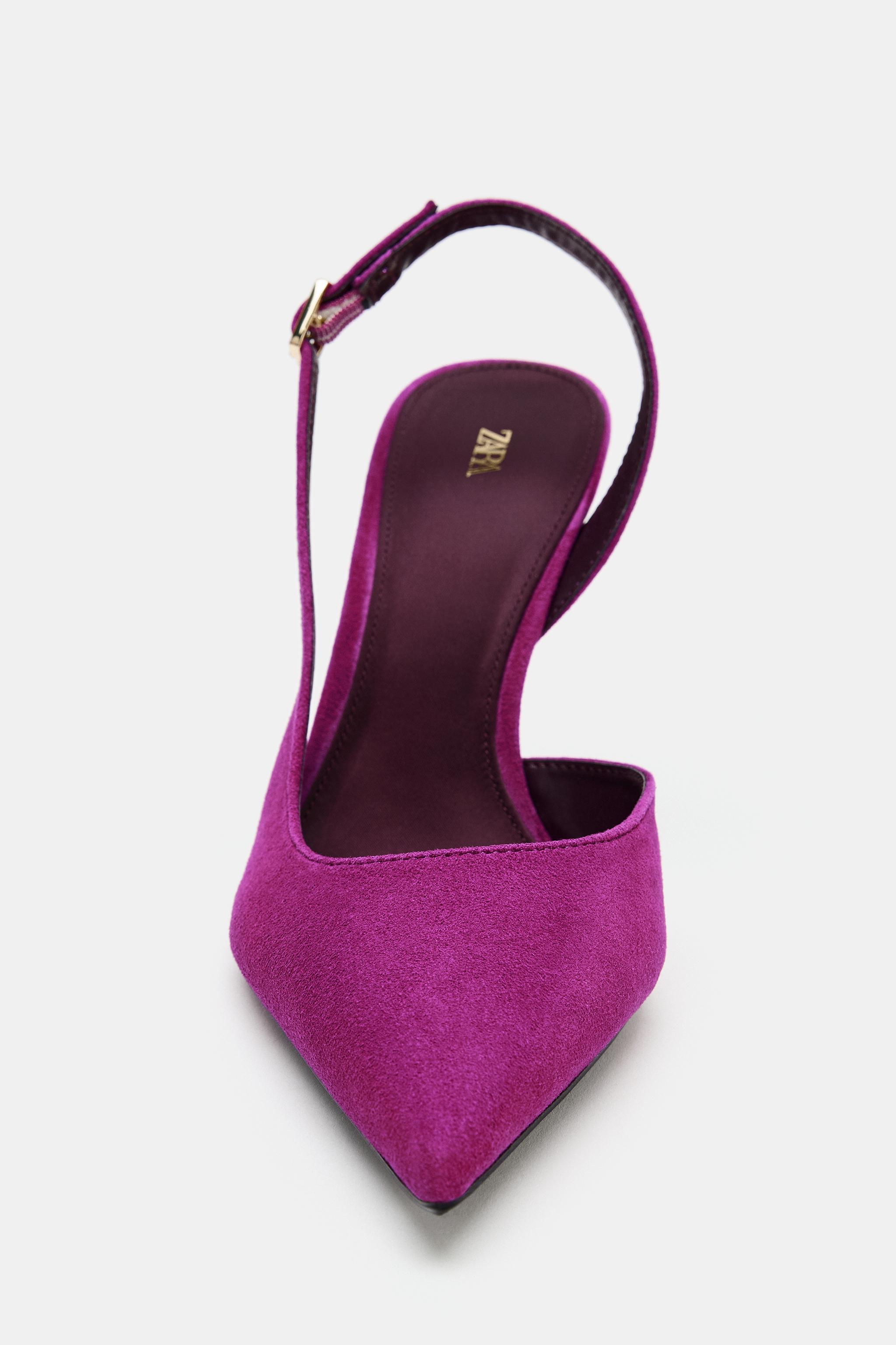 SUEDE SLINGBACK HEELS