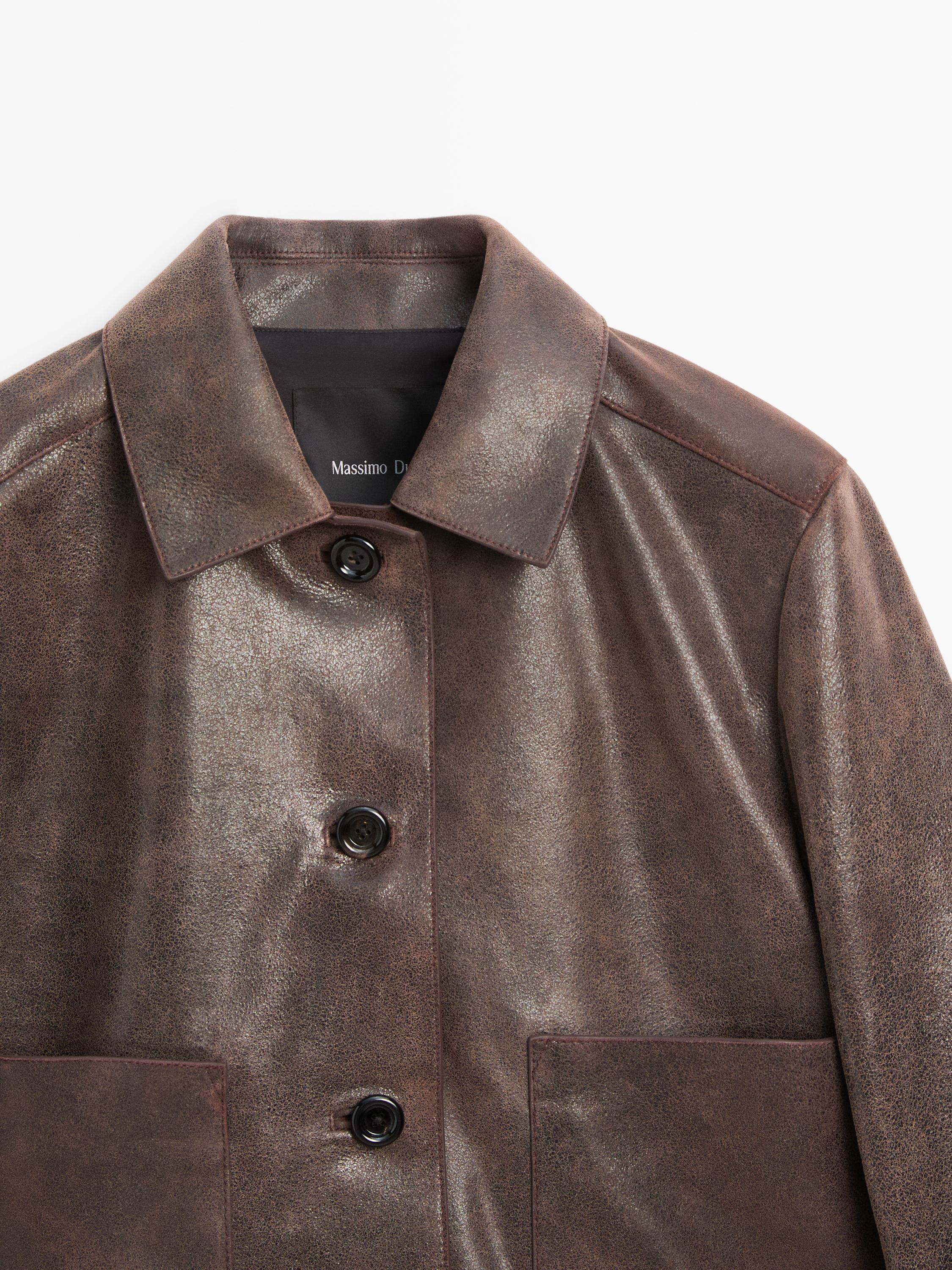 Suede leather jacket