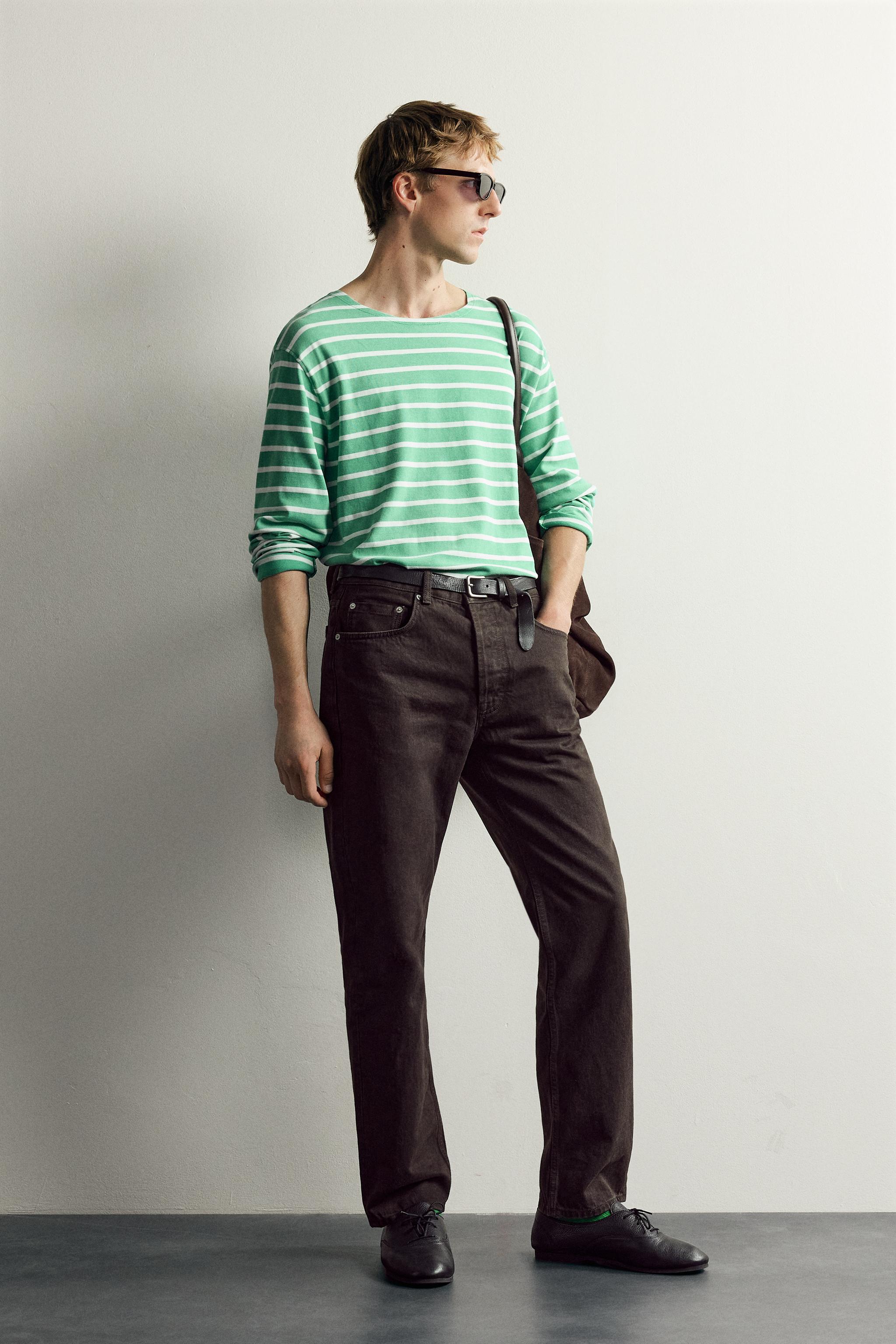 Zara AARON LEVINE X ZARA JAKARLI ÇİZGİLİ T-SHIRT görsel 4