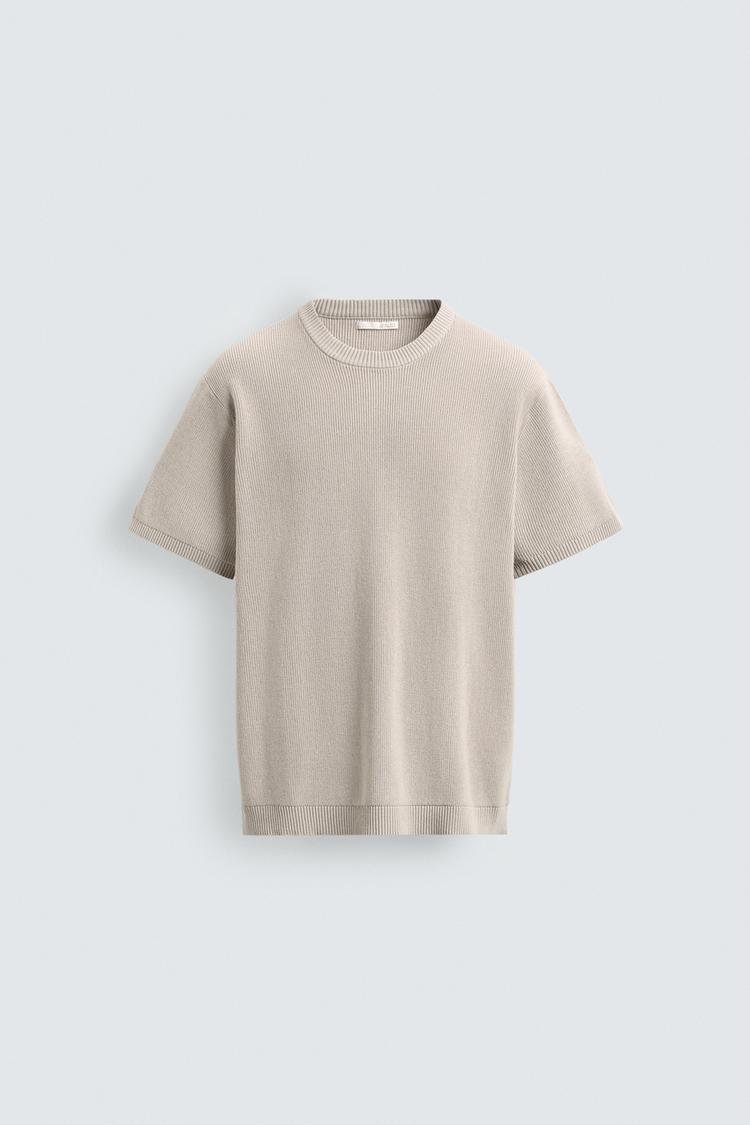 ZARA PURL KNIT T-SHIRT