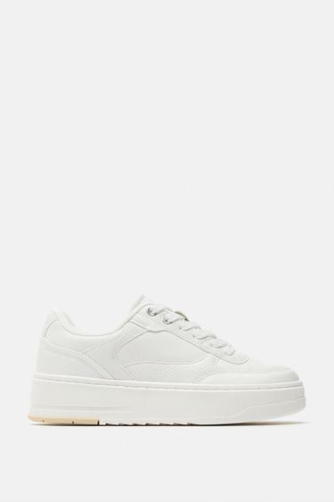 FLATFORM SNEAKERS - White by Zara