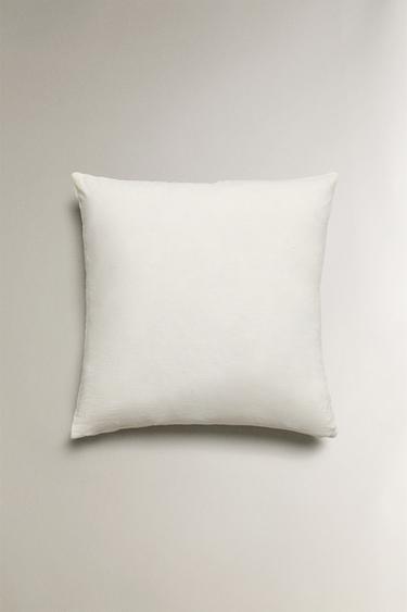 CUSHION COVER WITH EMBROIDERED HOUSES - Light beige by Zara - Image 3