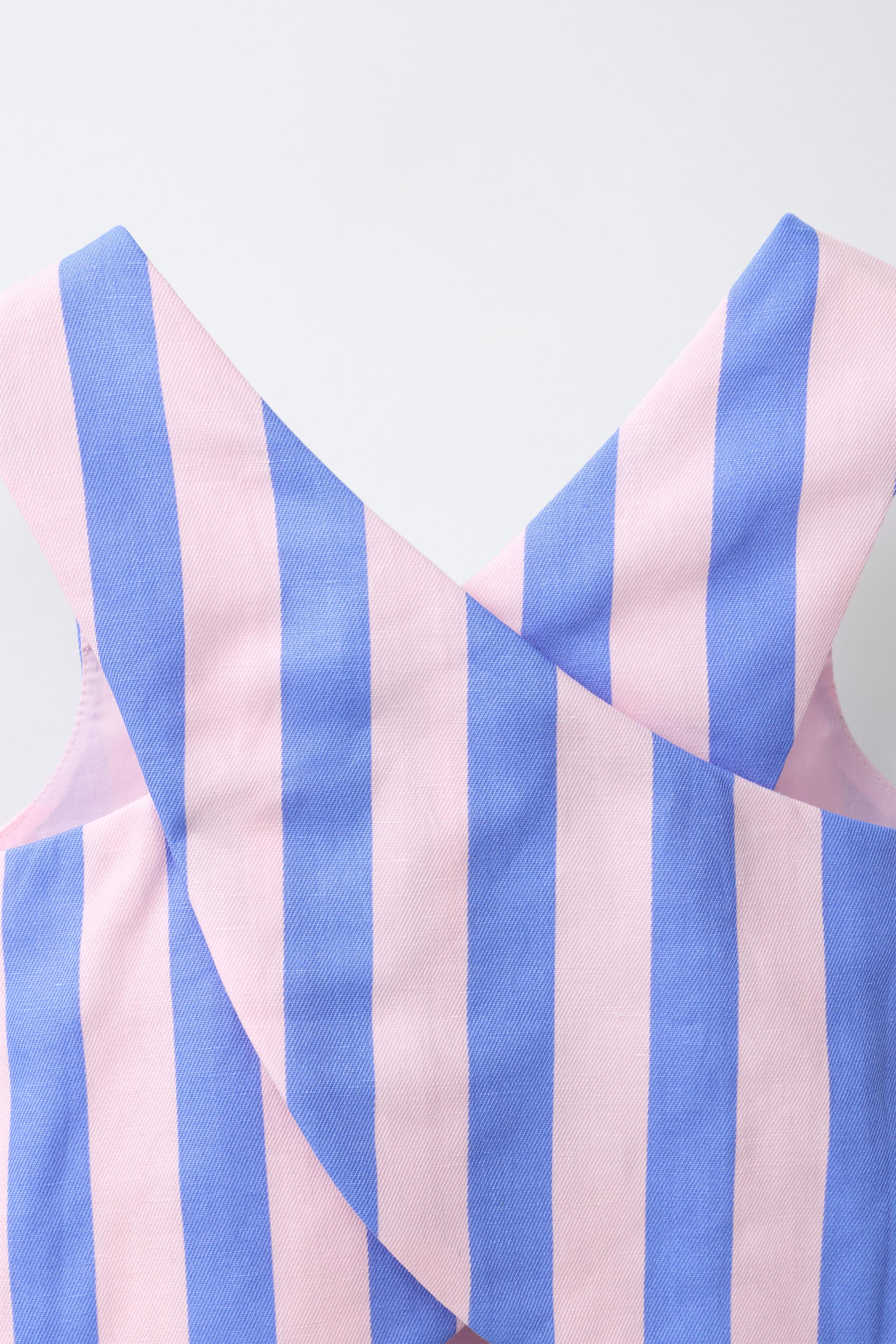 Детские рубашки Zara STRIPED BUTTON TOP — фото 6