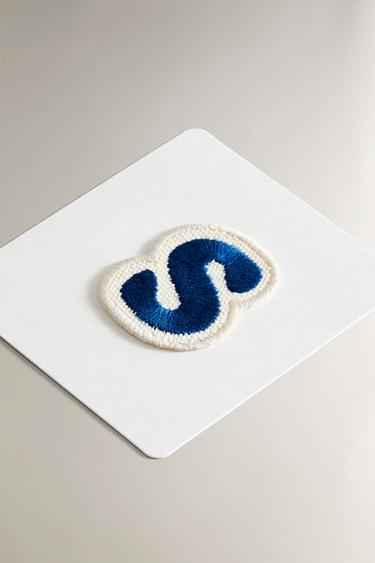 THERMO-ADHESIVE LETTER S PATCH - Blue by Zara - Image 1