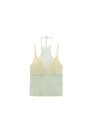 COMBINATION TULLE TOP