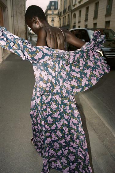 SEMI-SHEER FLORAL PRINT SHIRT - Multicoloured by Zara