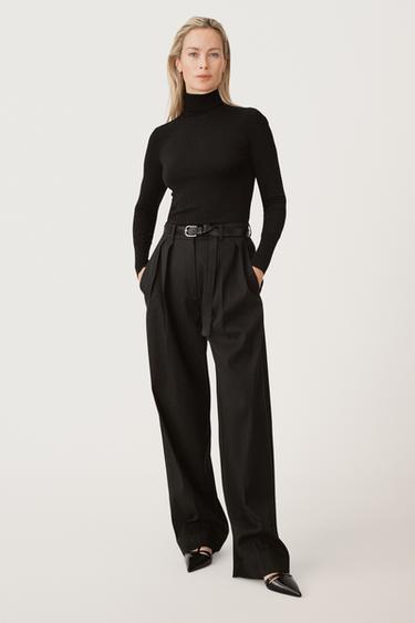 Zara PLEATED PANTS 50TH ANNIVERSARY - Black