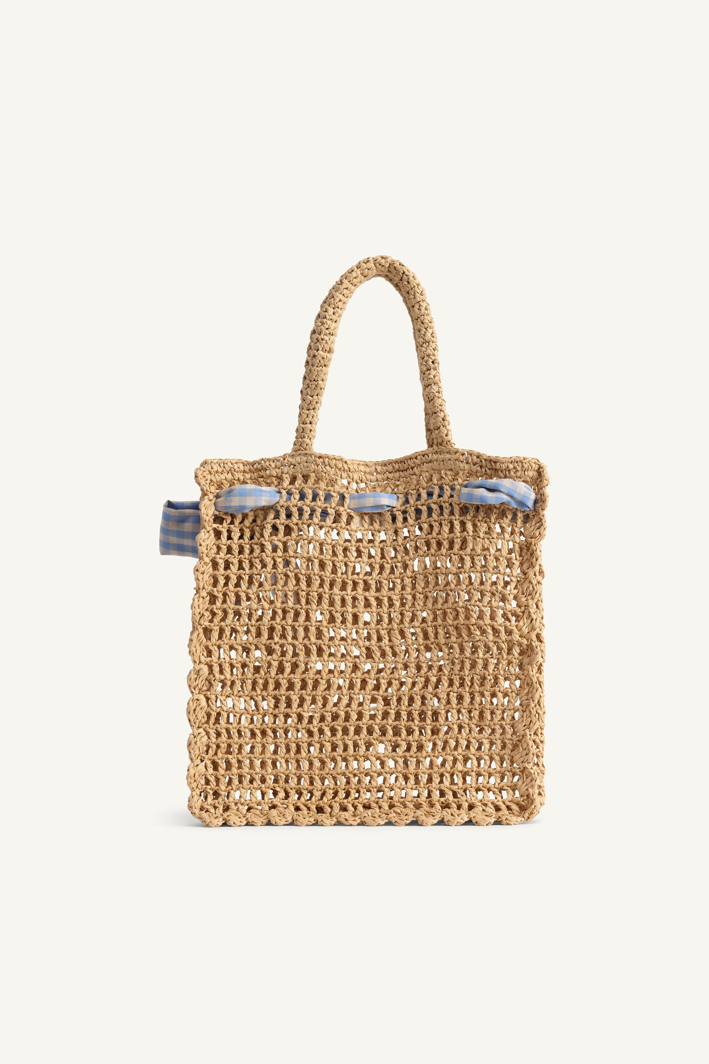 ラフィア風ショッパートートバッグ - エクリュ | ZARA Japan / 日本 ラフィア風ショッパートートバッグ - エクリュ | ZARA Japan / 日本