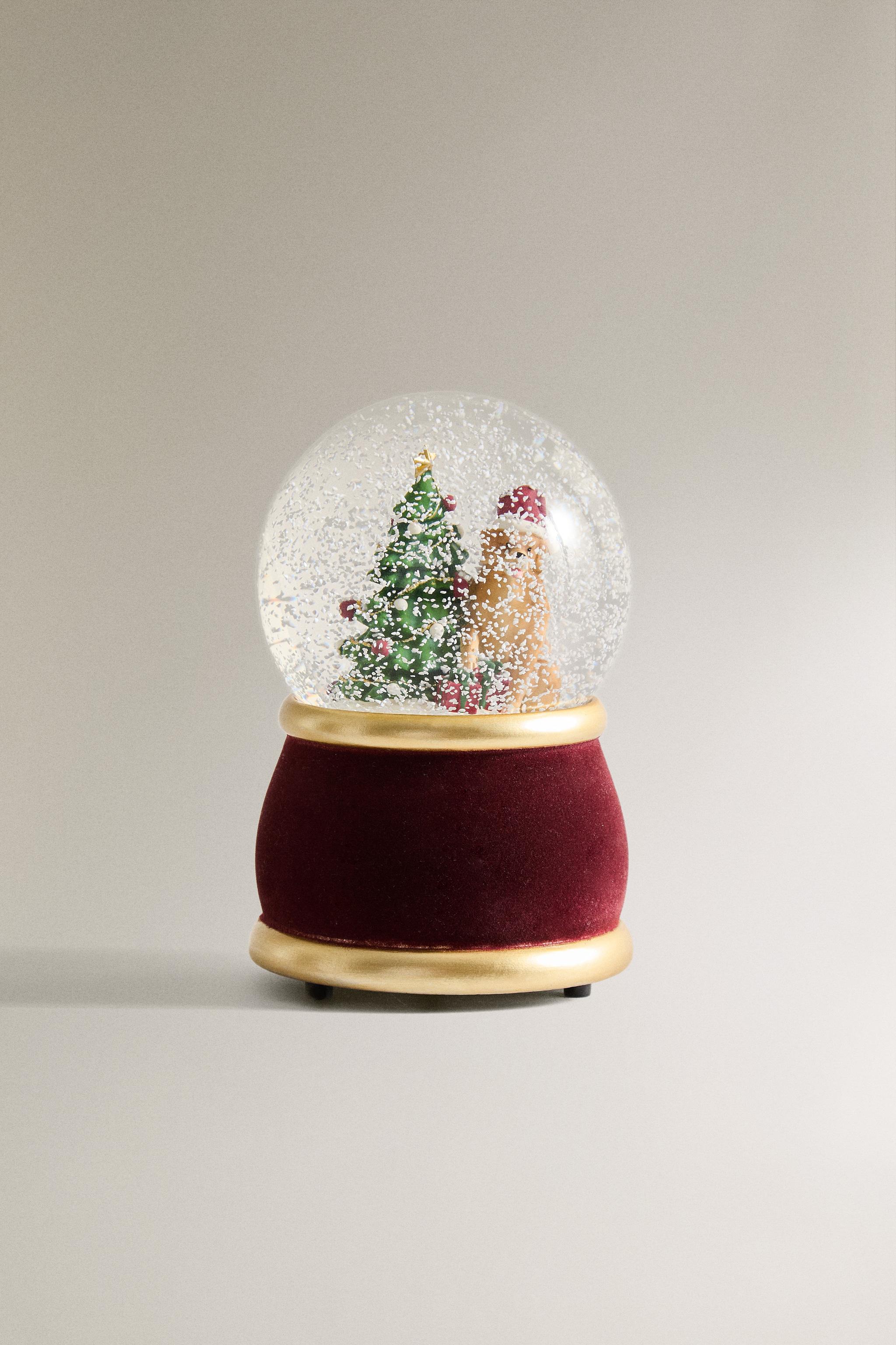 CHRISTMAS SNOW GLOBE GOLDEN RETRIEVER CHRISTMAS