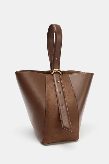 COMBINATION BUCKET BAG - Brown by Zara - Image 7