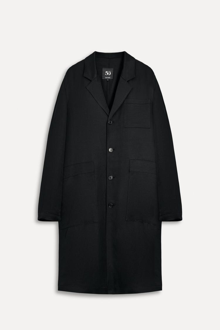 LINEN BLEND STRAIGHT COAT 50TH ANNIVERSARY