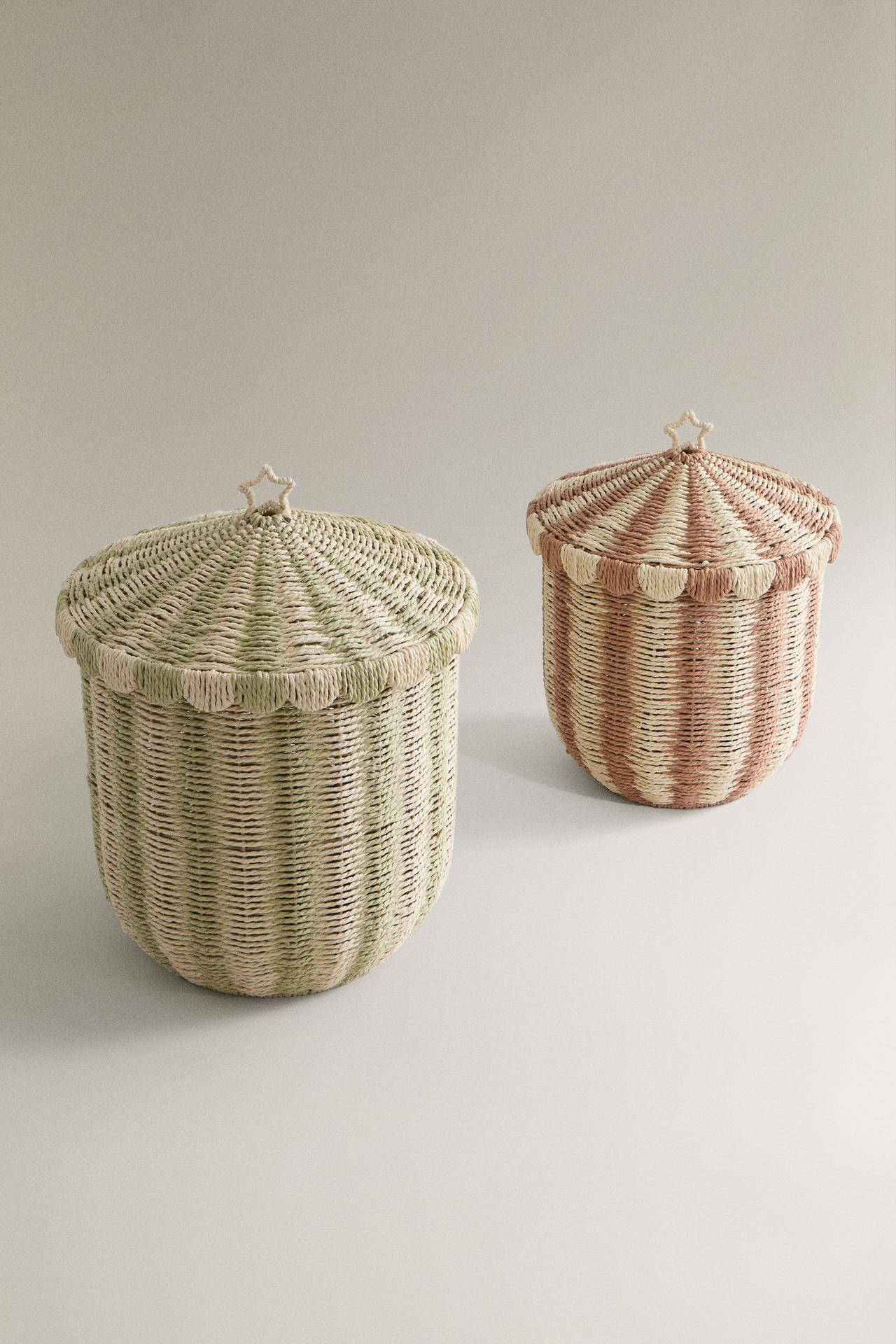 KIDS' PAPER CIRCUS BASKET — Multicolored