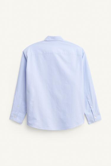 LIMITED EDITION EMBROIDERED OXFORD SHIRT - Light blue by Zara - Image 5