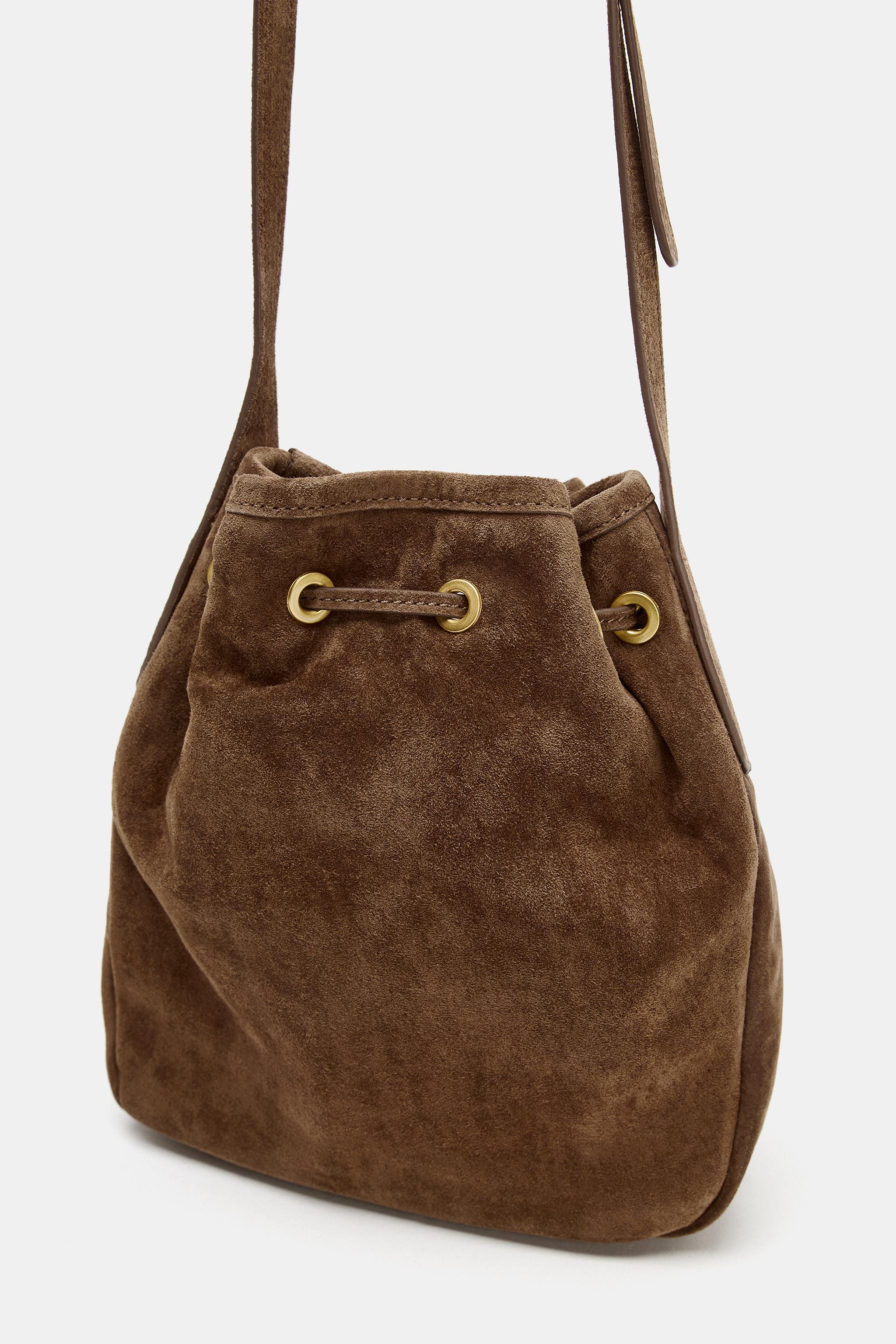 MINI SAC BANDOULIÈRE FRONCÉ EN CUIR