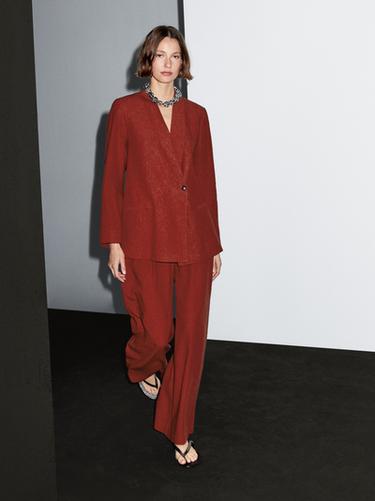Zara Linen blend shawl collar blazer - 599 - Image 0