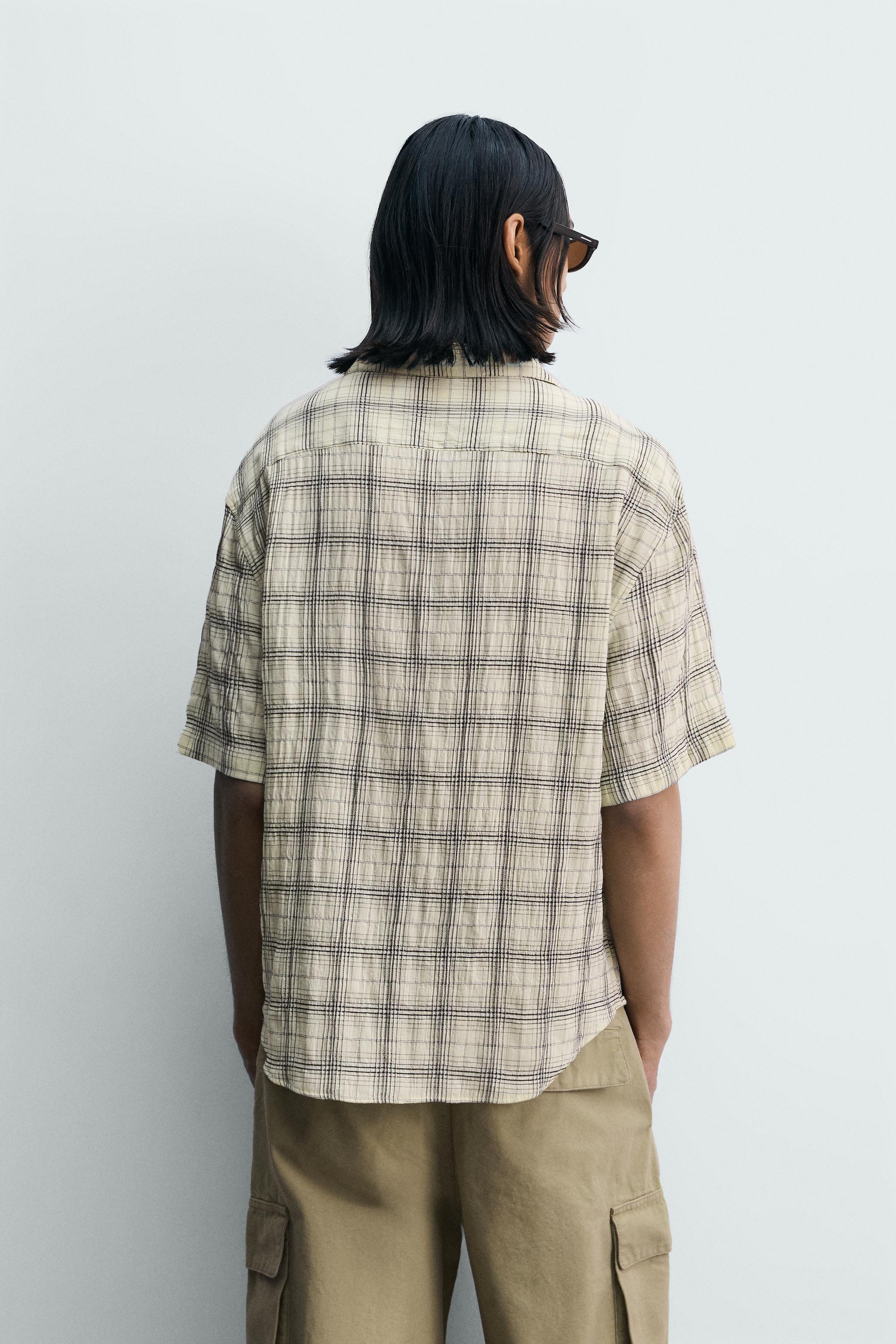 CHEMISE RELAXED FIT JACQUARD À CARREAUX