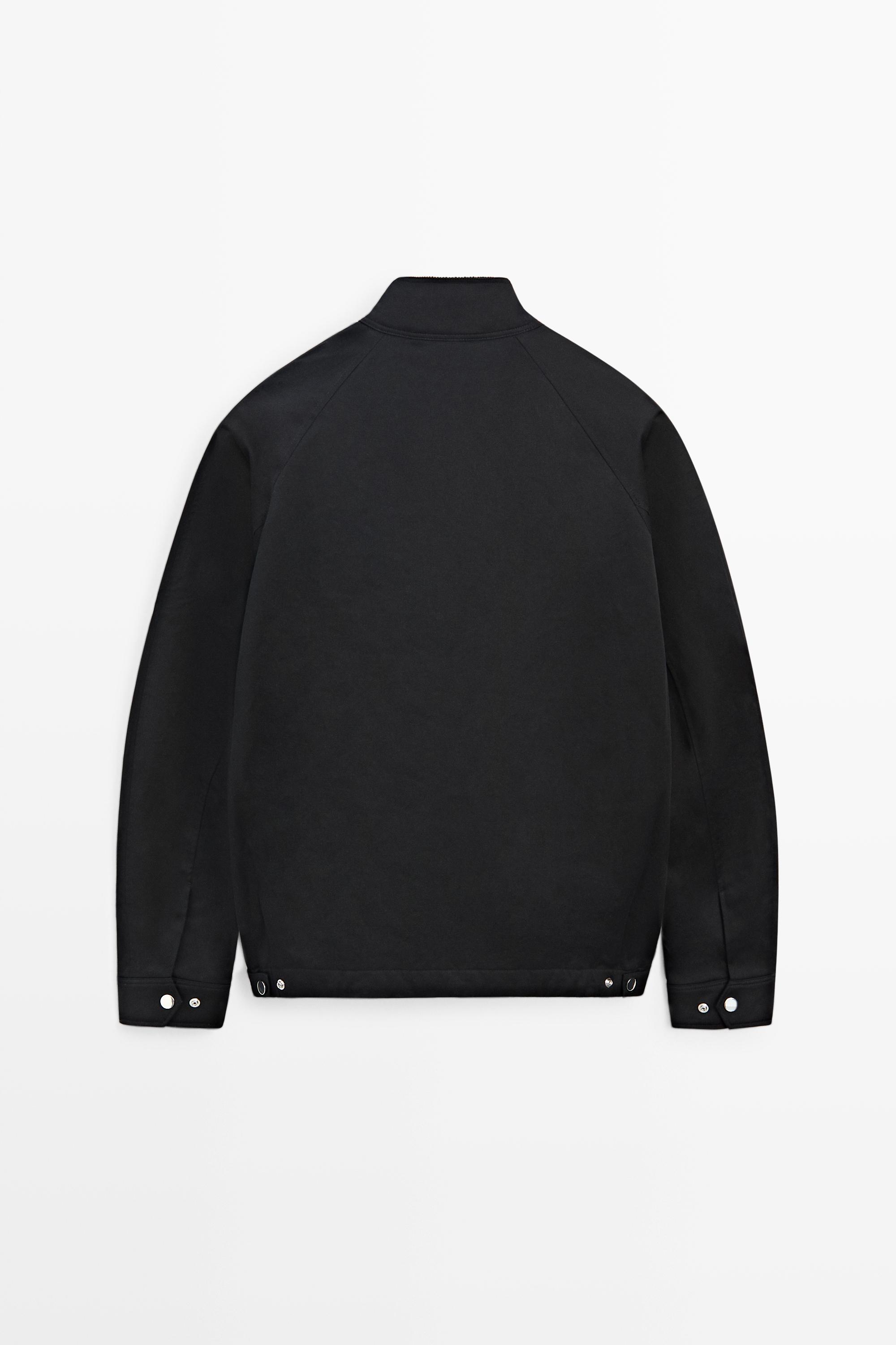 Blouson bomber à col contrastant