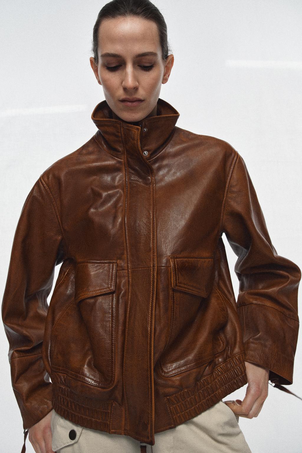 100% LEATHER BOMBER JACKET ZW COLLECTION LIMITED EDITION - image 2