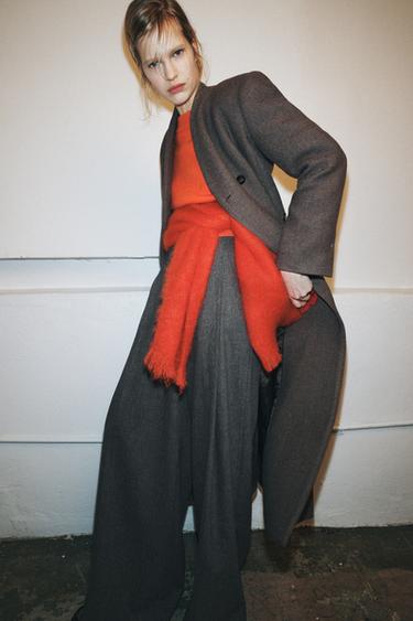 MANTEAU AVEC LAINE MANTECO ZW COLLECTION LIMITED EDITION - Marron / Taupe de Zara - Image 1