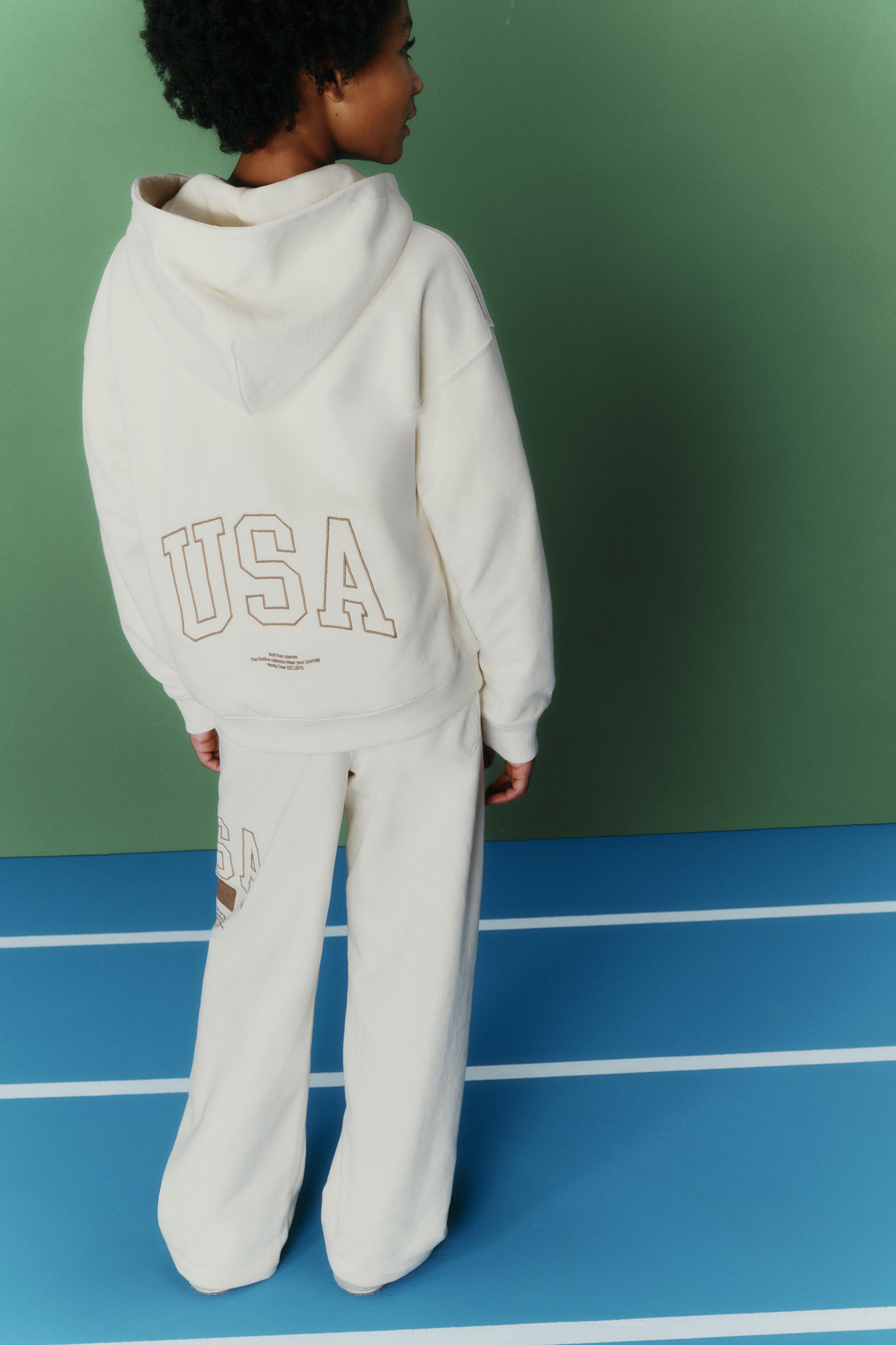 WIDE LEG PLUSH JOGGING PANTS