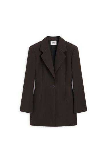 100% wool button detail blazer - LIMITED EDITION — Dark brown 2