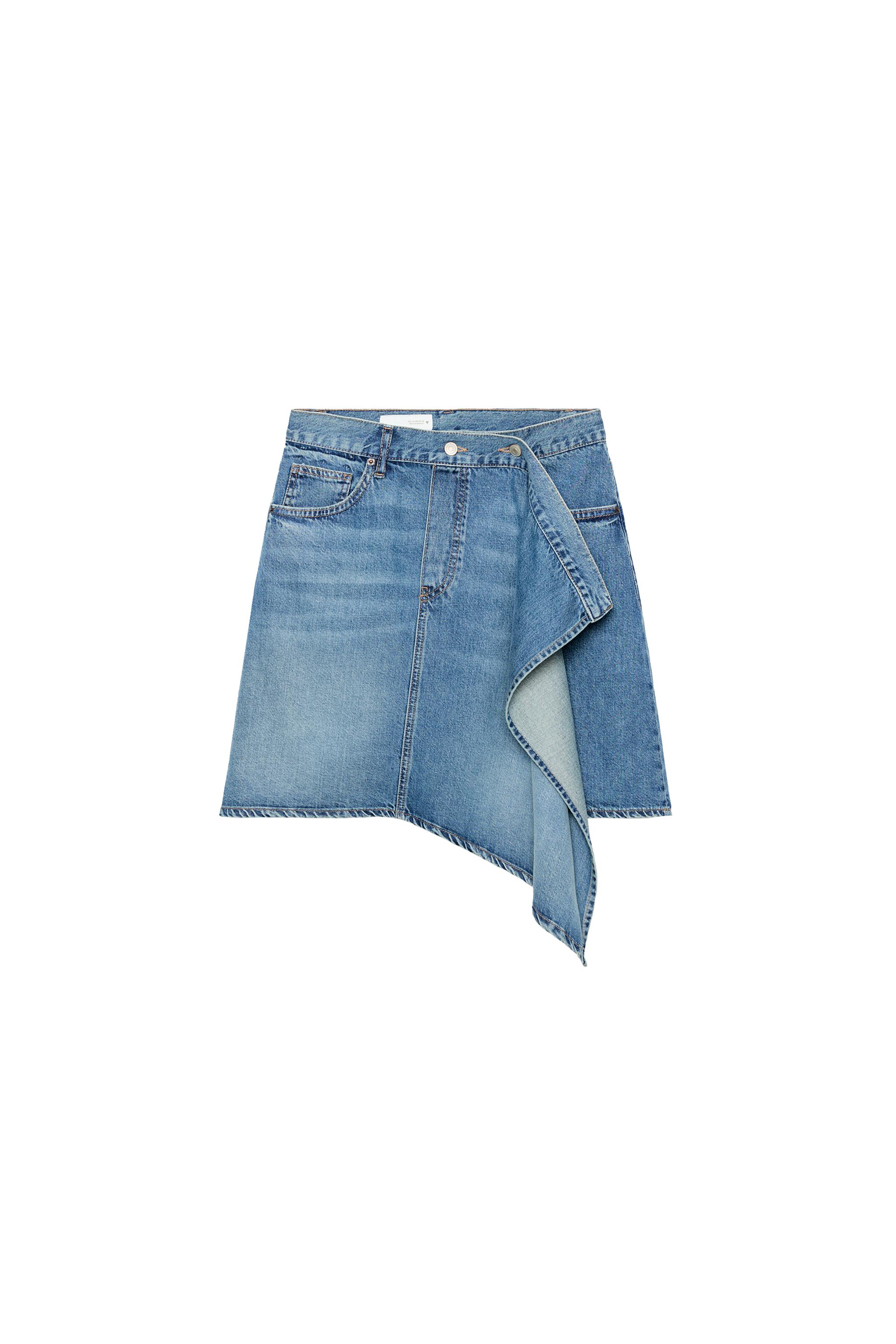 FALDA ASIMÉTRICA DENIM TRF