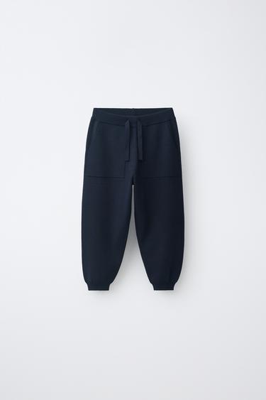 KNIT JOGGERS - Dark navy by Zara